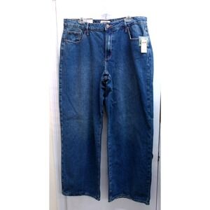 RSQ Jeans Womens Size 33 (36"x31") Baggy Fit Blue Denim Pants / #26115